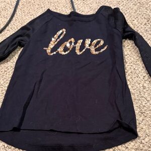 Elegant Black Sequin Love Women's Belt